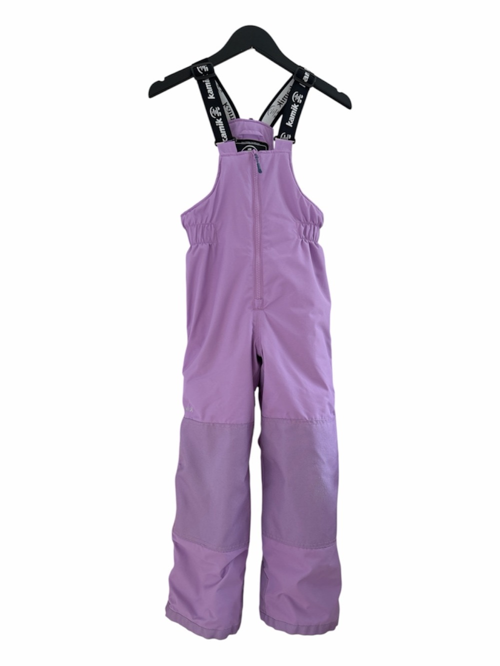 Kamik Lavender Kids Snow Bib Overalls with Black Logo Straps